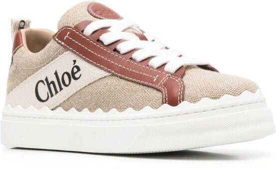 Chloé Lauren low-top canvas sneakers Neutrals