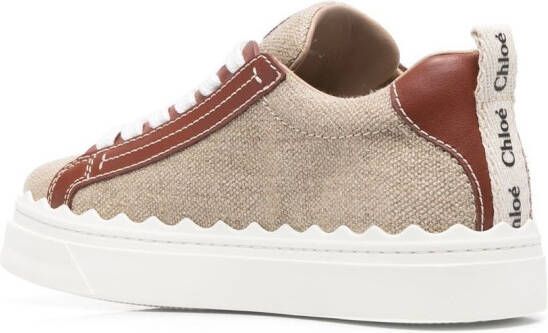 Chloé Lauren low-top canvas sneakers Neutrals