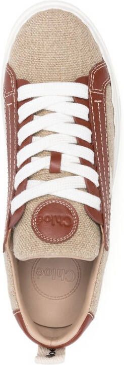 Chloé Lauren low-top canvas sneakers Neutrals