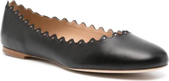 Chloé Lauren stud-embellished ballerina shoes Black