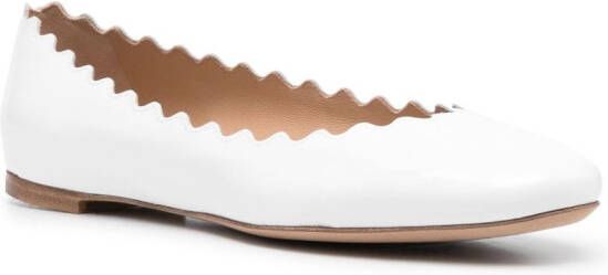 Chloé leather ballerina shoes White