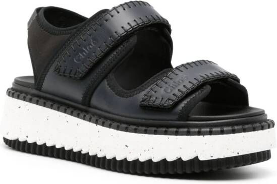 Chloé Lilli flatform sandals Black