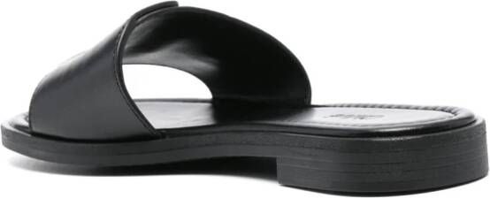 Chloé logo-buckle leather sandals Black