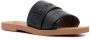 Chloé logo-embroidered leather sandals Black - Thumbnail 2
