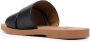 Chloé logo-embroidered leather sandals Black - Thumbnail 3