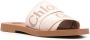 Chloé logo-embroidered slip-on sandals Neutrals - Thumbnail 2