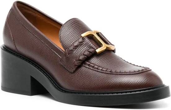 Chloé Marcie 60mm leather loafers Brown