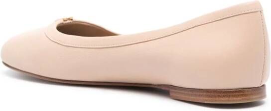 Chloé Marcie leather ballerina shoes Neutrals