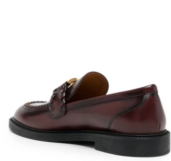 Chloé Marcie leather loafers Red