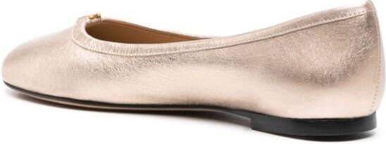 Chloé Marcie metallic ballerina shoes Gold