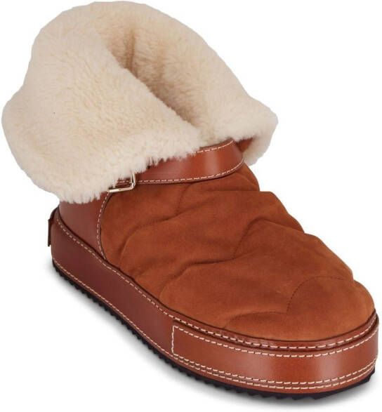 Chloé Maxie shearling boots Brown