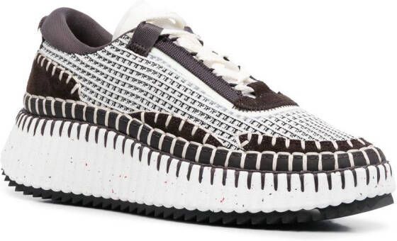 Chloé Nama knit lace-up sneakers White