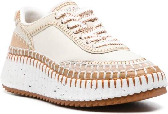Chloé Nama leather sneakers Neutrals