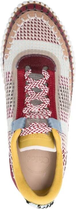 Chloé Nama panelled sneakers Red