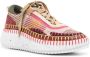 Chloé Nama splattered-sole patchwork sneakers Brown - Thumbnail 2