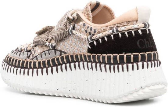 Chloé Nama touch-strap fastening sneakers Brown