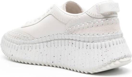 Chloé Nama whipstitch-detailed sneakers White