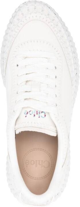 Chloé Nama whipstitch-detailed sneakers White
