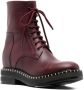 Chloé Noua lace-up leather boots Red - Thumbnail 2