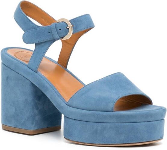 Chloé Odina 85mm suede sandals Blue
