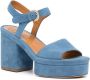 Chloé Odina 85mm suede sandals Blue - Thumbnail 2