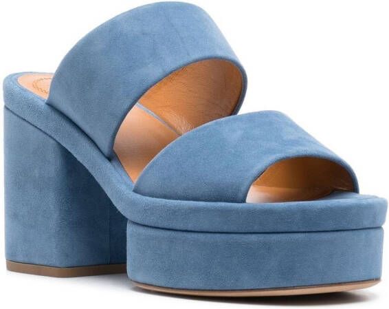 Chloé Odina 95mm suede sandals Blue