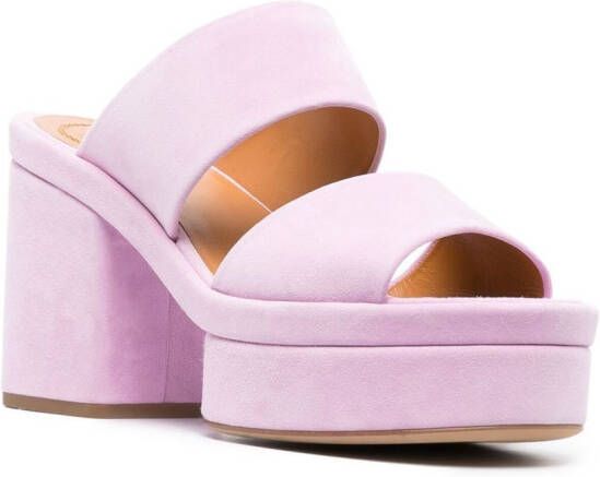 Chloé Odina 95mm suede sandals Purple