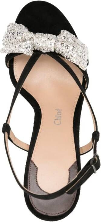 Chloé Oli 90mm suede sandals Black