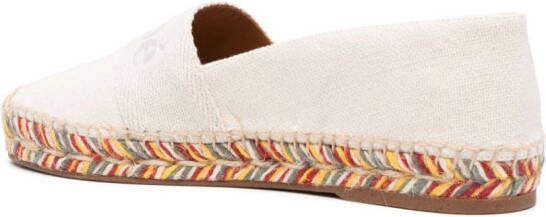 Chloé Piia logo-print flat espadrilles Neutrals