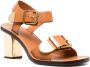 Chloé Rebecca 50mm leather sandals Brown - Thumbnail 2