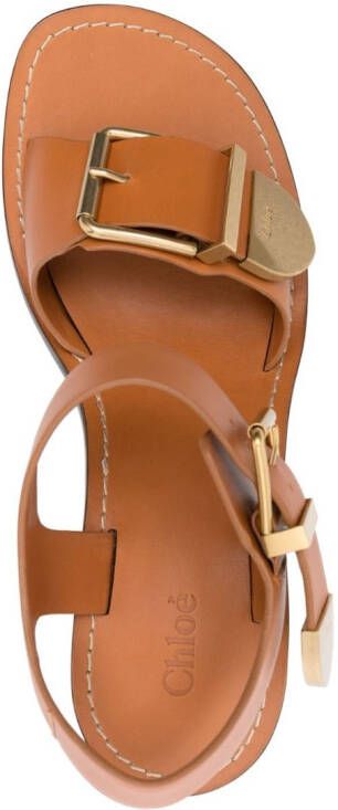 Chloé Rebecca 50mm leather sandals Brown