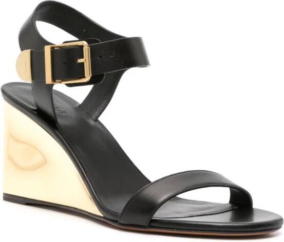 Chloé Rebecca 70mm wedge sandals Black