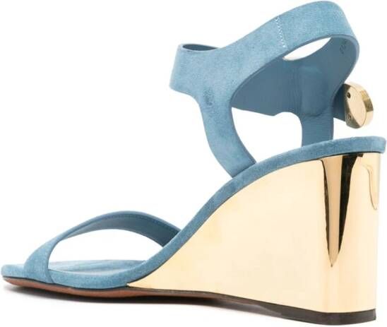 Chloé Rebecca 70mm wedge sandals Blue