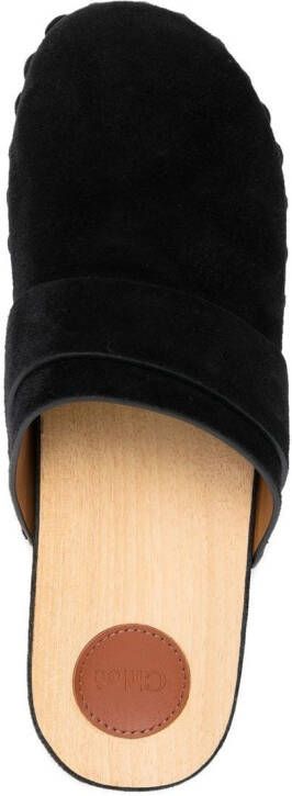 Chloé suede 45mm clog mules Black