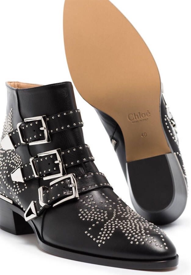 Chloé Susanna 30mm studded ankle boots Black
