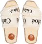 Chloé Woody logo-tape flat sandals White - Thumbnail 4