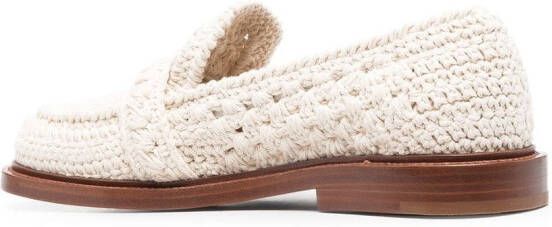 Chloé woven leather loafers Neutrals