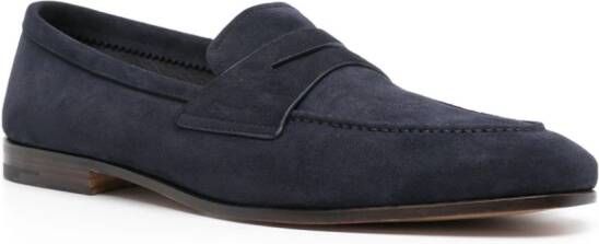 Church's almond-toe suede loafers Blue
