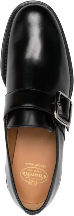 Church's buckled polished-leather loafers Black