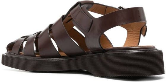 Church's caged leather sandals Brown