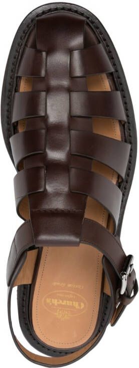 Church's caged leather sandals Brown