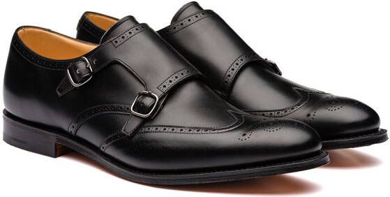 Church's Chicago calf leather monk strap shoes Black