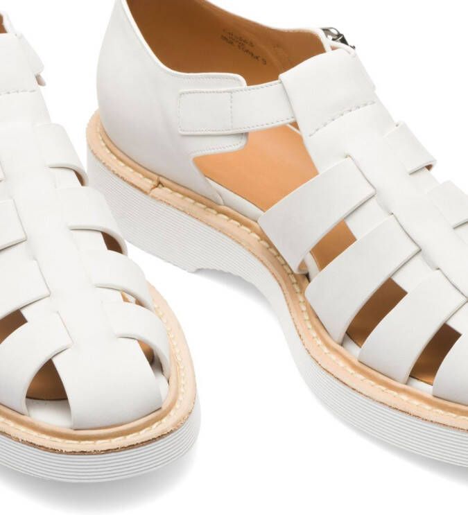 Church's Hove caged Nubuck-leather sandals White