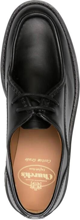 Church's lace-up leather boat shoes Black