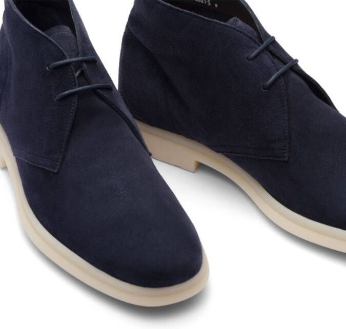 Church's lace-up suede boots Blue