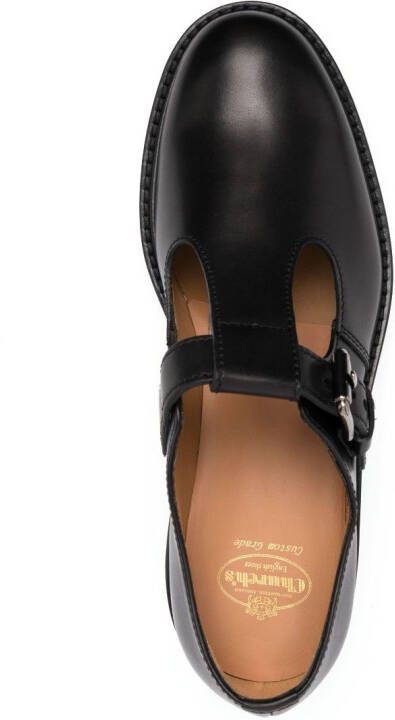 Church's leather mary-jane loafers Black