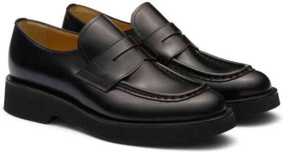 Church's panelled leather loafers Black