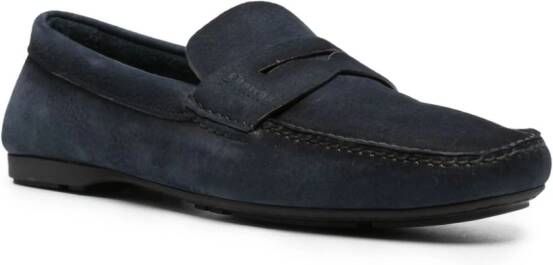 Church's pebbled-leather loafers Blue