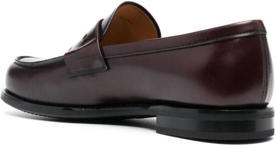 Church's penny-slot leather loafers Red