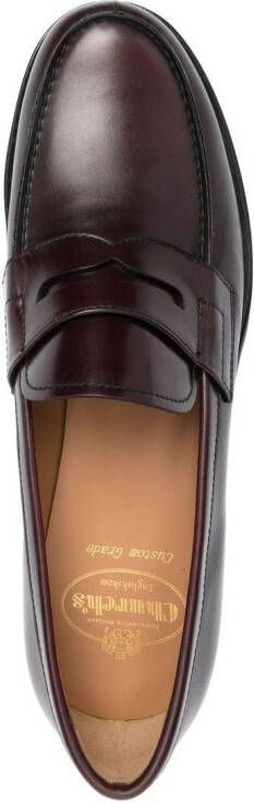 Church's penny-slot leather loafers Red
